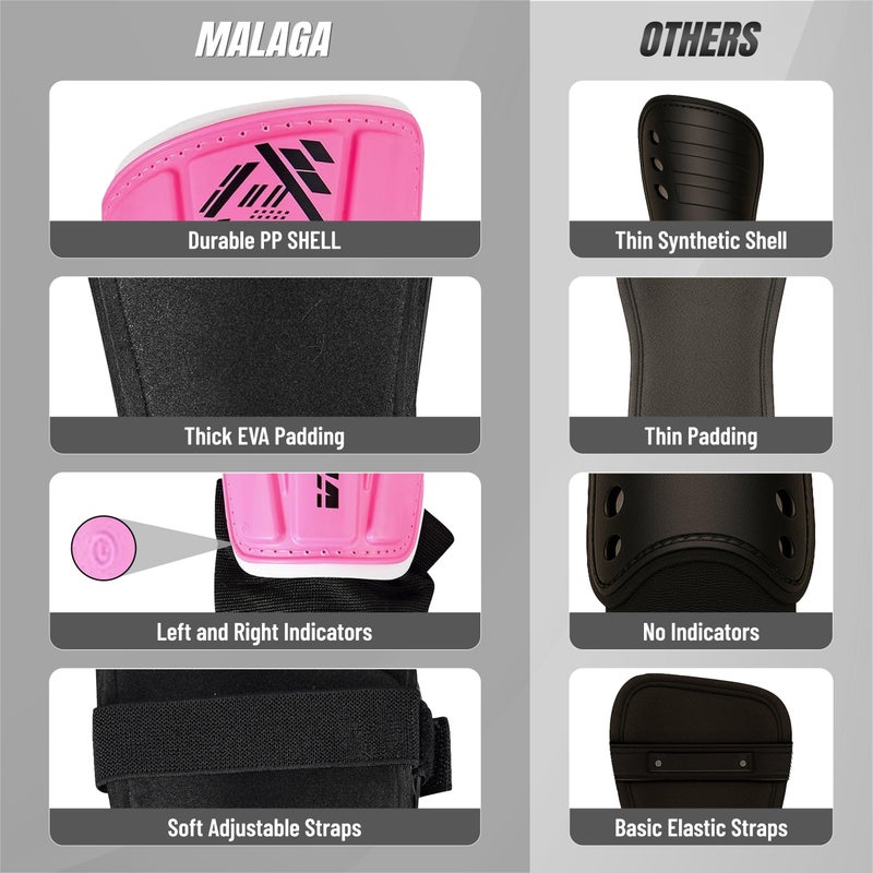 VIZARI Malaga Soccer Shinguard | Durable Soccer Shin Guard with Tough Protection & Elastic Straps | Breathable, Moisture-Wicking Youth Soccer GearProduct - Image 5
